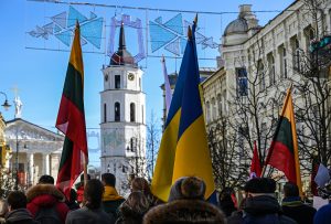 Manifestazioni a Vilnius per l'Ucraina