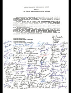 Lituania-Dichiarazione indipendenza 11 Marzo 1990