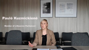Paulė Kuzmickienė, membro del Parlamento Lituano, responsabile del Programma sulla Memoria